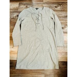 J. Crew Tunic Tie up dress in gray size women’s medium